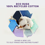 Rugs from Recycled Cotton Flatwaeave Machine Washable Large Small Runners