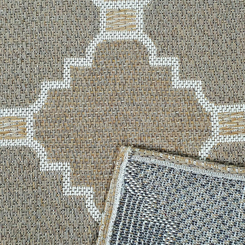 Modern Brown Taupe Cream Cotton Runner Rug Moroccan Trellis Pattern Washable Hallway Long Carpet Wooven Hall Mat -75x300cm Flatweave Living Room Bedroom Area Mat Contemporary