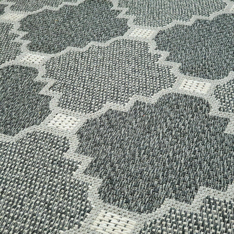 Modern Dark Grey Anthracite Light Grey Cotton Runner Rug Moroccan Trellis Pattern Washable Hallway Long Carpet Wooven Hall Mat -75x300cm Flatweave Living Room Bedroom Area Mat Contemporary