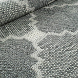 Modern Dark Grey Anthracite Light Grey Cotton Runner Rug Moroccan Trellis Pattern Washable Hallway Long Carpet Wooven Hall Mat -75x300cm Flatweave Living Room Bedroom Area Mat Contemporary