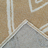 Modern Beige Yellow Cream Runner Rug Geometric 100% Cotton Washable Woven Hallway Hall Flat Weave Carpet Natural Diamond Patterned Mat - 75x300cm Living Room Bedroom Floor Area Mat Contemporary