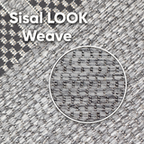 Non-Slip Rug for Kitchen Grey Black Check Design Flat Weave Natural Look Durable Anti-Slip Area Mat