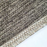 Non-Slip Rug for Kitchen Taupe Brown Check Design Flat Weave Natural Look Durable Anti-Slip Area Mat or Runner