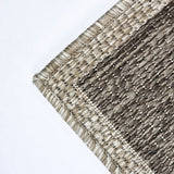 Non-Slip Rug for Kitchen Taupe Brown Check Design Flat Weave Natural Look Durable Anti-Slip Area Mat or Runner