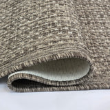 Non Slip Rug for Kitchen Living Room Brown Plain Flat Weave Natural Look Durable Area Mat