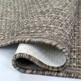 Non Slip Rug for Kitchen Living Room Brown Plain Flat Weave Natural Look Durable Area Mat