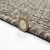 Non Slip Rug for Kitchen Living Room Brown Plain Flat Weave Natural Look Durable Area Mat