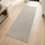 Non Slip Rug for Kitchen Living Room Taupe Brown Plain Flat Weave Natural Look Durable Area Mat