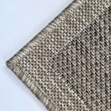 Non Slip Rug for Kitchen Living Room Beige Taupe Brown Check Flat Weave Natural Look Durable Area Mat