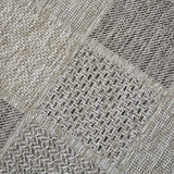 Non Slip Rug for Kitchen Living Room Beige Taupe Brown Check Flat Weave Natural Look Durable Area Mat