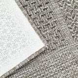 Non Slip Rug for Kitchen Living Room Beige Taupe Brown Check Flat Weave Natural Look Durable Area Mat