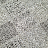 Non Slip Rug for Kitchen Living Room Beige Taupe Brown Check Flat Weave Natural Look Durable Area Mat