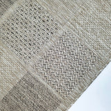 Non Slip Rug for Kitchen Living Room Beige Taupe Brown Check Flat Weave Natural Look Durable Area Mat