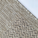 Non Slip Rug for Kitchen Living Room Beige Taupe Brown Check Flat Weave Natural Look Durable Area Mat