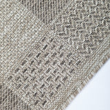 Non Slip Rug for Kitchen Living Room Beige Taupe Brown Check Flat Weave Natural Look Durable Area Mat