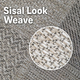 Non Slip Rug for Kitchen Living Room Beige Taupe Brown Check Flat Weave Natural Look Durable Area Mat