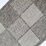 Non Slip Rug for Kitchen Living Room Taupe Brown Check Flat Weave Natural Look Durable Area Mat (Copy)