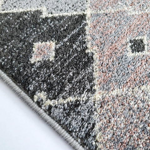 Modern Rug Pink Grey Carpet Mat Woven Soft Rug Carpet Mat Small Large 