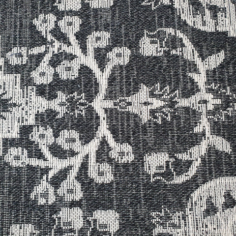 Vintage Rug Black Grey Large Small Washable Runner Natural Carpet 100% Cotton