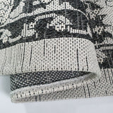 Cotton Rugs Washable Grey Black Modern Oriental Patterned Carpet Mat for Living Room Bedroom