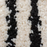 Area Long Pile Shaggy Rug for Living Room Bedroom Cream Ivory Black Moroccan Berber Pattern Carpet Small Large High Pile Fluffy Polypropylene Mat
