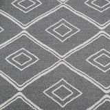Grey Rug Diamond Pattern 100% Cotton Small Extra Large Runner Washable Flatweave Carpet Living Room Bedroom Woven Mat