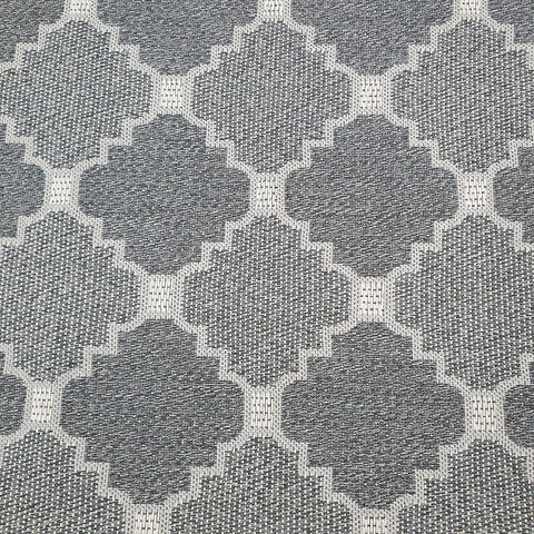 Grey Trellis Rug 100% Cotton Large Small XL Rug Runner Washable Flat Weave Carpet Mat