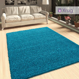 Shaggy Rug 50mm long Pile Carpet Fluffy Rug for Bedroom Living Room Blue Turkuoise