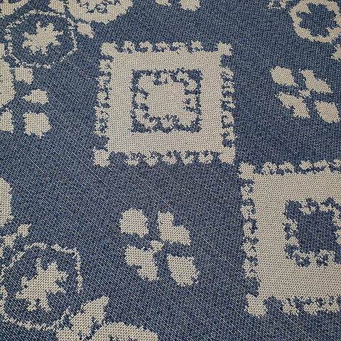 Cotton Rug Blue Navy Grey Moroccan Pattern Large Small Runner Flat Weave Mat