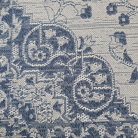 Cotton Rug Grey Navy Blue Oriental Traditional Vintage Pattern Rug Runner Carpet Mat