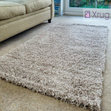 Shaggy Rug Light Brown Mink Soft Fluffy Carpet Long Pile Mat Bedroom Living Room