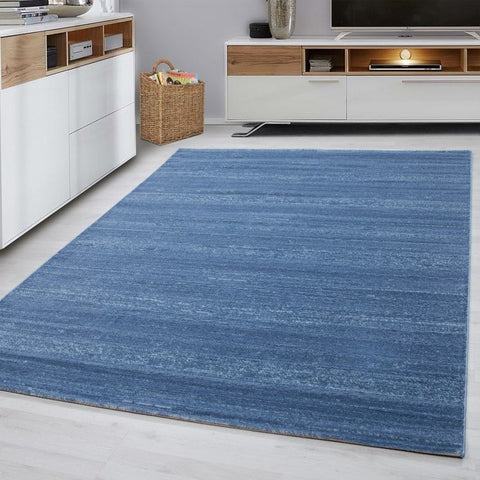 Blue Modern Rug for Living Room Plain New Mat Small X Large Room Lounge Carpets