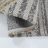 Grey Rug Modern Shabby Chick Pattern 100% Cotton Small Large XL Washable New Mat Flat Weave Rugs Stirped Diamond Design