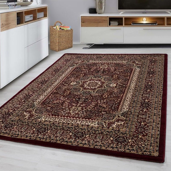 Traditional Rugs Red Beige Oriental Pattern Mat Small Extra Large Room Floor Mat