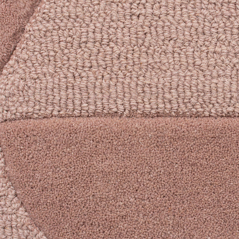 Dusky Pink Rug Geometric Dusty Plain Circle Pattern Carpet Modern Wool Rug Bedroom Area Mat Small Extra Large Hall Mat Living Room Lounge Woven Short Pile Contemporary Floor New 120x170 160x230 200x290