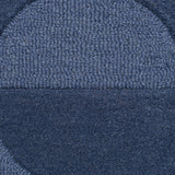 Navy Blue Rug Geometric Plain Circle Pattern Carpet Modern Wool Rug Bedroom Area Mat Small Extra Large Hall Mat Living Room Lounge Woven Short Pile Contemporary Floor New 120x170 160x230 200x290