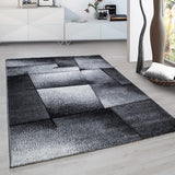 Modern Abstract Rug Grey Geometric Pattern Mat Bedroom Floor Hallway Carpet New