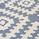 Light Blue Outdoor Rug Diamond Large XL Small Carpet for Decking Garden Patio Balcony Gazebo Mat