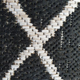 Flat Weave Rug Black White Cream Diamond Patterned Carpet Mat Small Large
