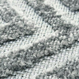Grey Geometric Rug for Living Room Dining Room Bedroom Large Small XL Trellis Carpet Mat