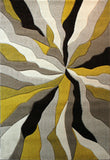 Modern Rugs Yellow Grey Black Beige Contour Cut Patterned Floor Mat Small Large