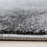 Check Rugs Silver Grey Pink Contour Cut Carpet Modern Geometric Living Room Mats