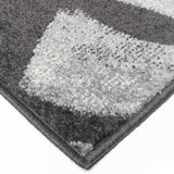 Dark Grey Rug Modern Floral Pattern Anthracite Carpet New Large Bedroom Area Mat