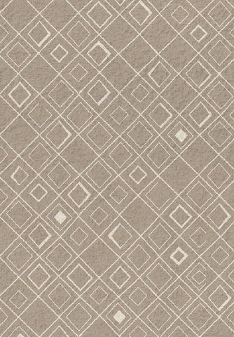 Modern Geometric Rug Beige White Microfiber Soft Pile Carpets Large Bedroom Mat