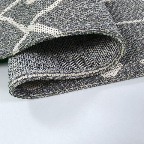 Grey Cotton Rug Diamond Berber Pattern Extra Large Small Flatweave Carpet Modern Woven Patterned Mat