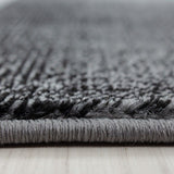 Geometric Rug Modern Grey Black Check Design Mats Small Large Dining Room Carpet