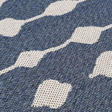 Blue Cotton Rug 100% Cotton Rugs Navy Cream Berber Diamond Pattern Washable Flat Weave Mat Carpet Small Extra Large Runner