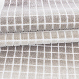 Brown and Beige Rug Modern Geometric Check Pattern Carpet Living Room Runner Mat
