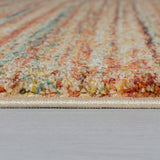 Beige Cream Rug Terracotta Red Yellow Blue Mottled Pattern Carpet Runner Large Mats