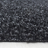Shaggy Rug Modern Anthracite Fluffy Room Mat Long Pile Round Carpets Small Large